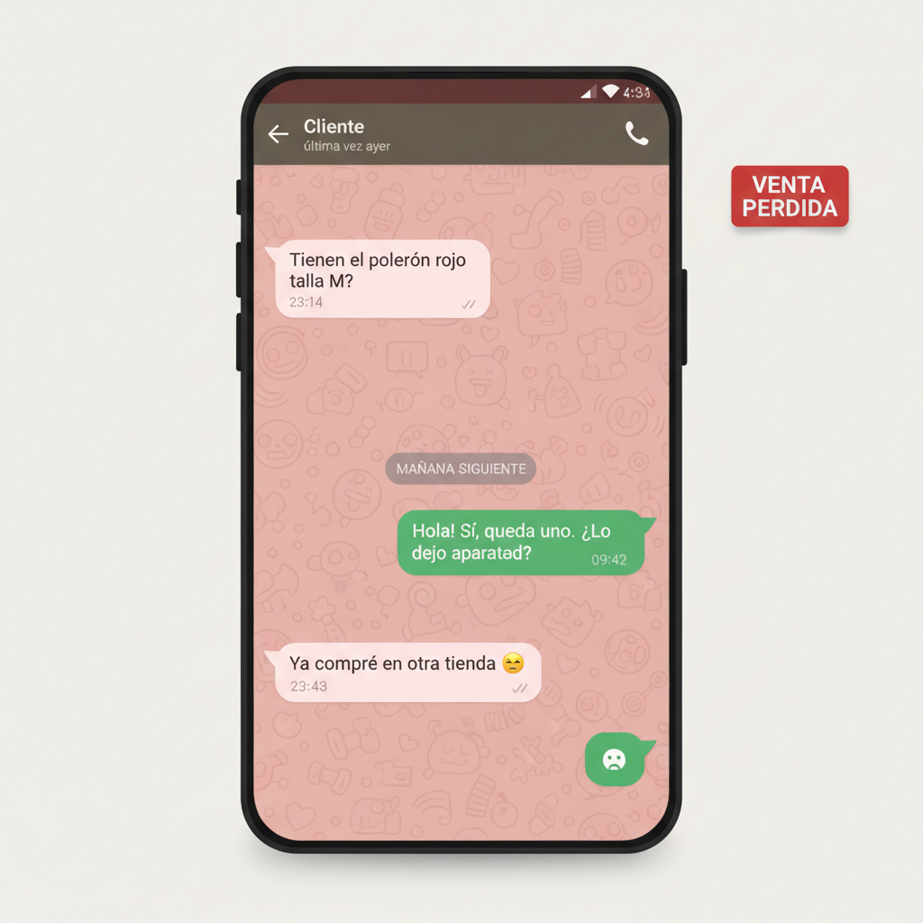Chat de WhatsApp donde el cliente compró en otra tienda